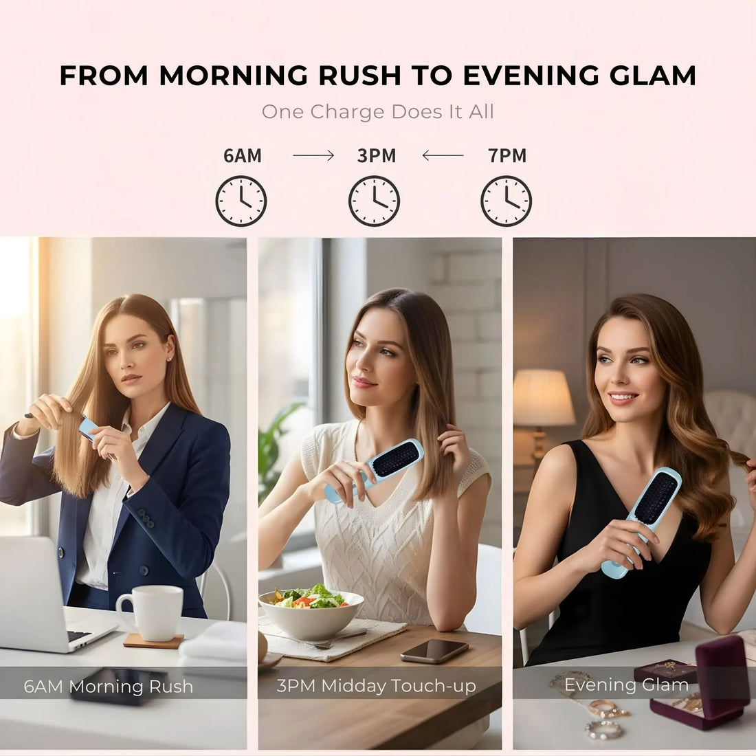 portable hair tool used in travel setting